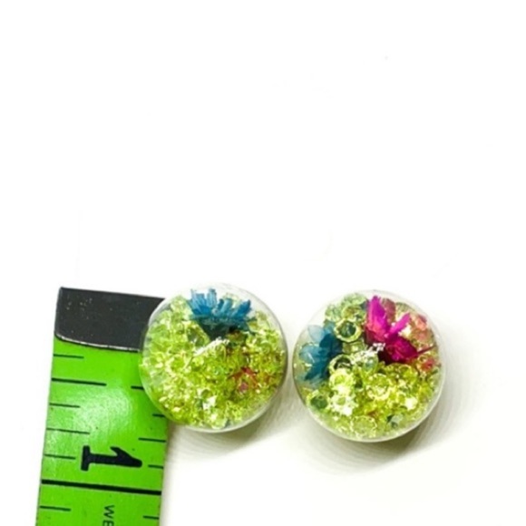 NWT Super Unique Fun Gold Plated CZ bubble earrings new. Never worn - Picture 6 of 10